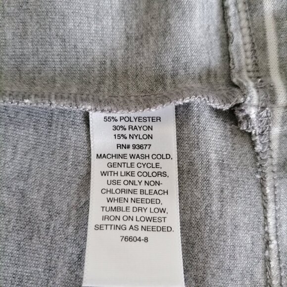 Liz Claiborne Womens Gray White Long Sleeve Round Neck Striped T Shirt Size XXL - Picture 6 of 6
